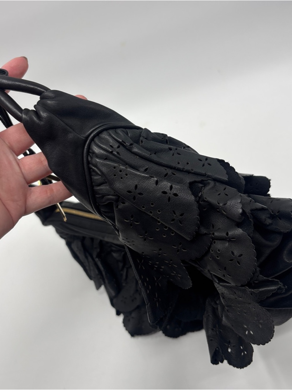 Vintage Dior Gypsy galliano ruffle shoulder bag - Picture 7 of 14